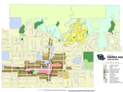 The City of Sierra Madre Land Use Map 2025 Updated